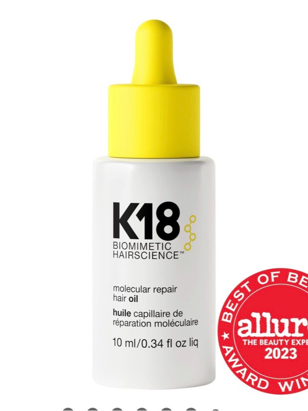 NIB K18 Biomimetic Hairscience Molecular Repair Hair Oil. Mini.
